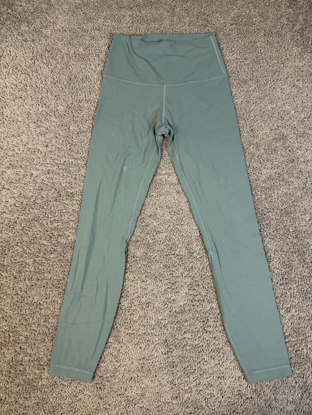 Lululemon Align Pant II Womens 4 Green Ankle Elastic Waist Yoga 28in Inseam